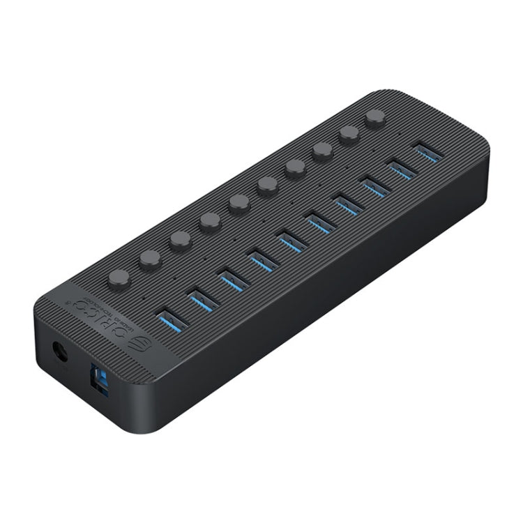 ORICO CT2U3-10AB-WH 10 In 1 Plastic Stripes Multi-Port USB HUB with Individual Switches, My Store