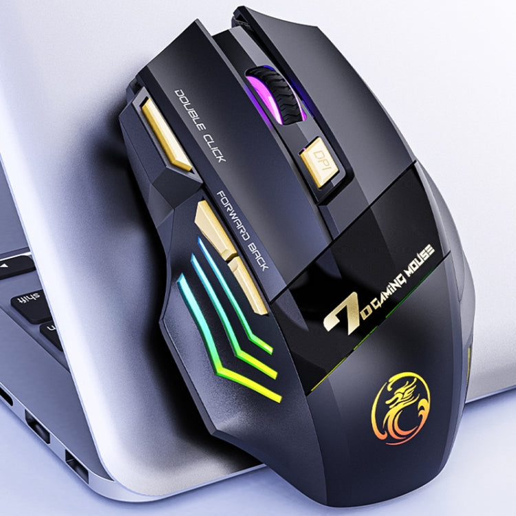 iMICE GW-X7 7-button Silent Rechargeable Wireless Gaming Mouse with Colorful RGB Lights My Store