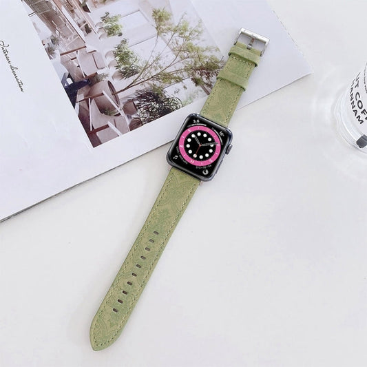 Ethnic Style Leather Replacement Watchband For Apple Watch Series