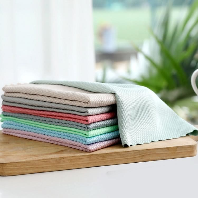 Non-Marking And Easy-To-Dry Fish Scale Rags Kitchen Cleaning Towels, Random Color Delivery Reluova