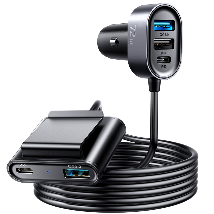 JOYROOM JR-CL05 75W 2 PD USB-C / Type-C + 3 QC 3.0 USB Fast Car Charger