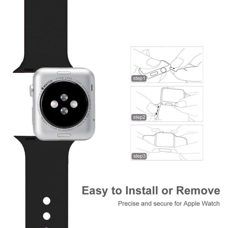 Double Nail Silicone Replacement Strap Watchband For Apple Watch Series