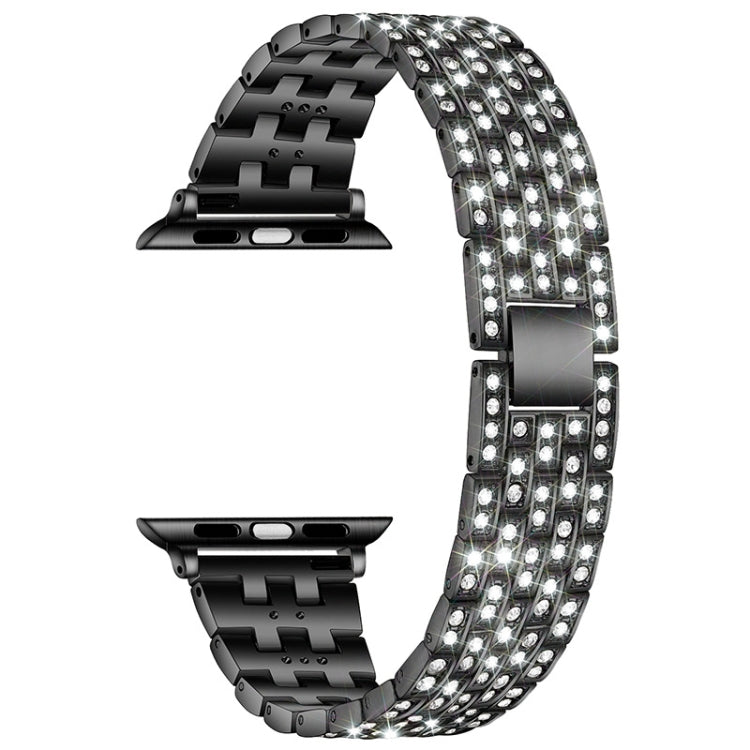 Five-beads Diamond Steel Replacement Strap Watchband For Apple Watch Series