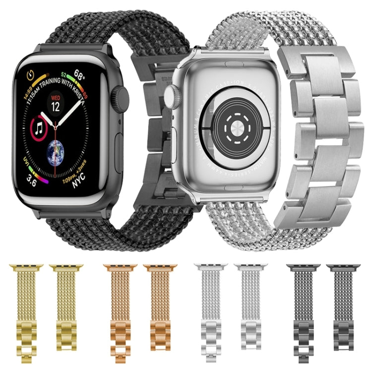 Six-chains Three-beads Steel Replacement Strap Watchband For Apple Watch Series