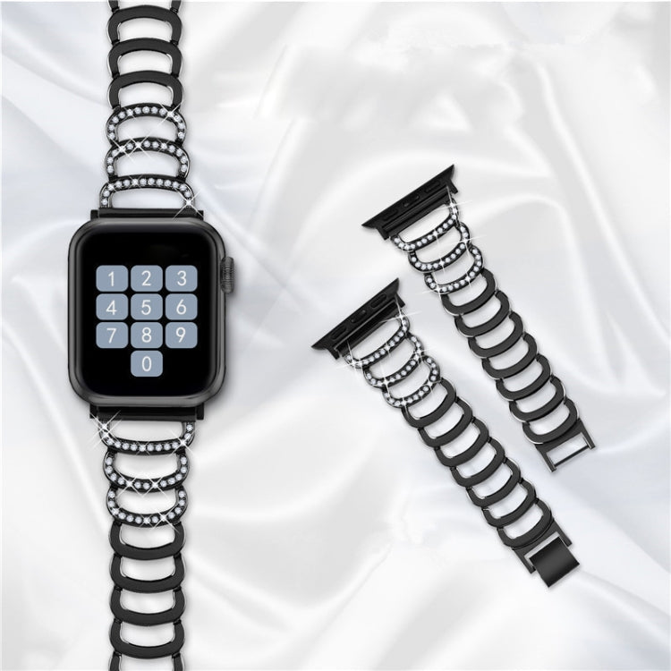 C-type Diamond Steel Replacement Strap Watchband For Apple Watch Series