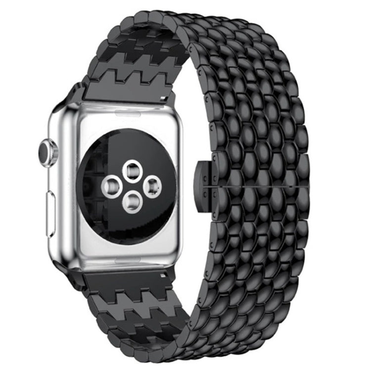 Fish-scale Texture Metal Replacement Strap Watchband For Apple Watch Series