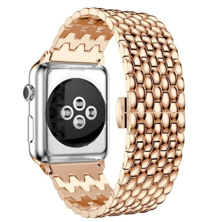 Fish-scale Texture Metal Replacement Strap Watchband For Apple Watch Series