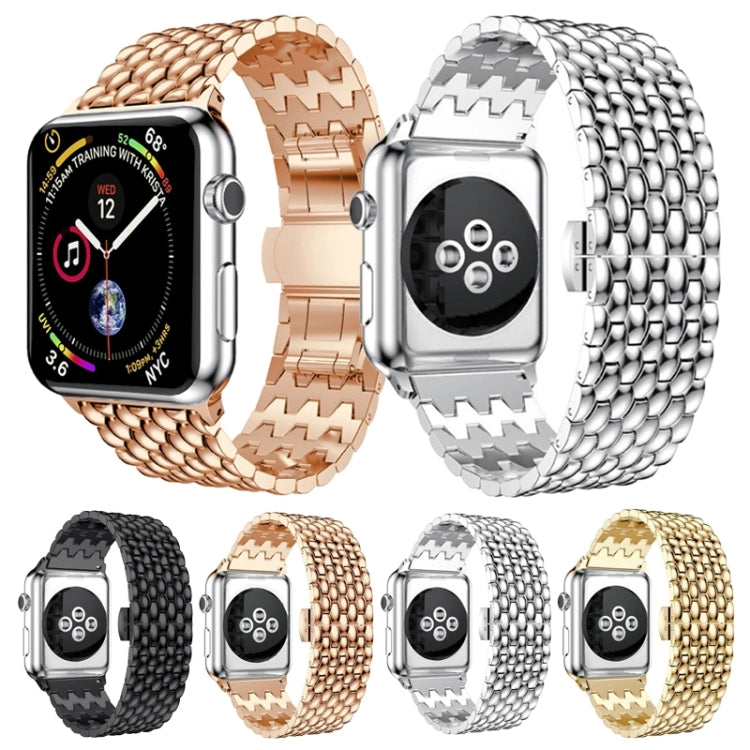 Fish-scale Texture Metal Replacement Strap Watchband For Apple Watch Series