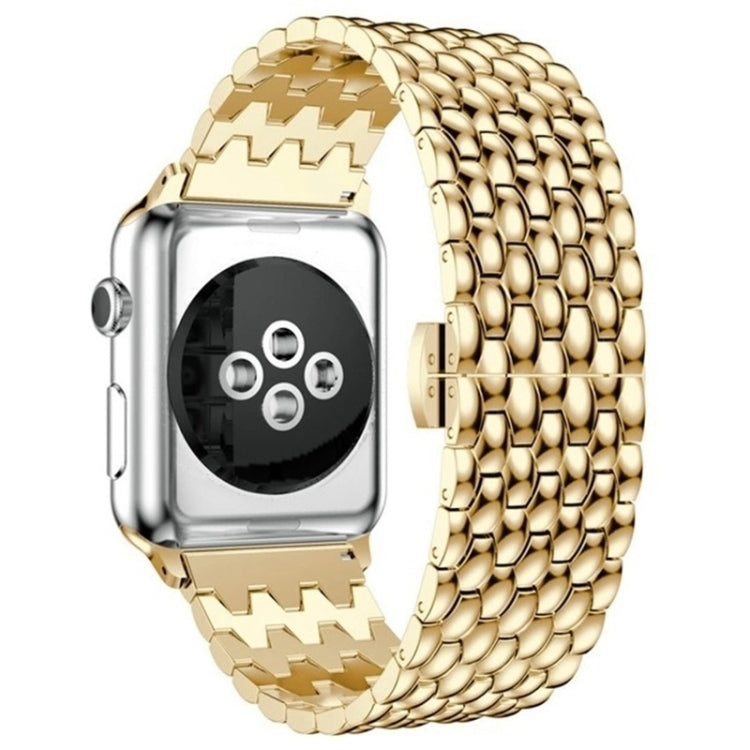 Fish-scale Texture Metal Replacement Strap Watchband For Apple Watch Series