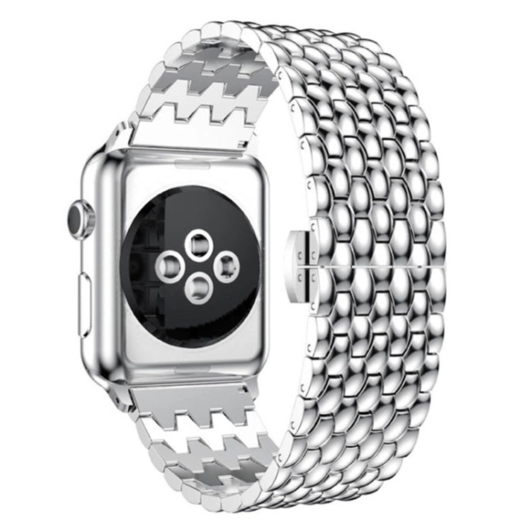 Fish-scale Texture Metal Replacement Strap Watchband For Apple Watch Series