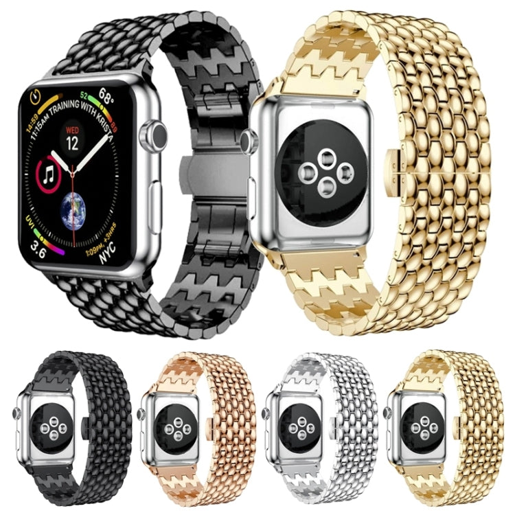 Fish-scale Texture Metal Replacement Strap Watchband For Apple Watch Series