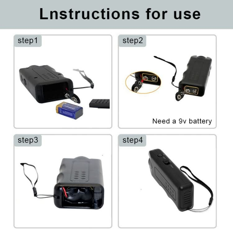 RC-521 Handheld Portable Ultrasonic Dog Repeller with LED Lights - Reluova