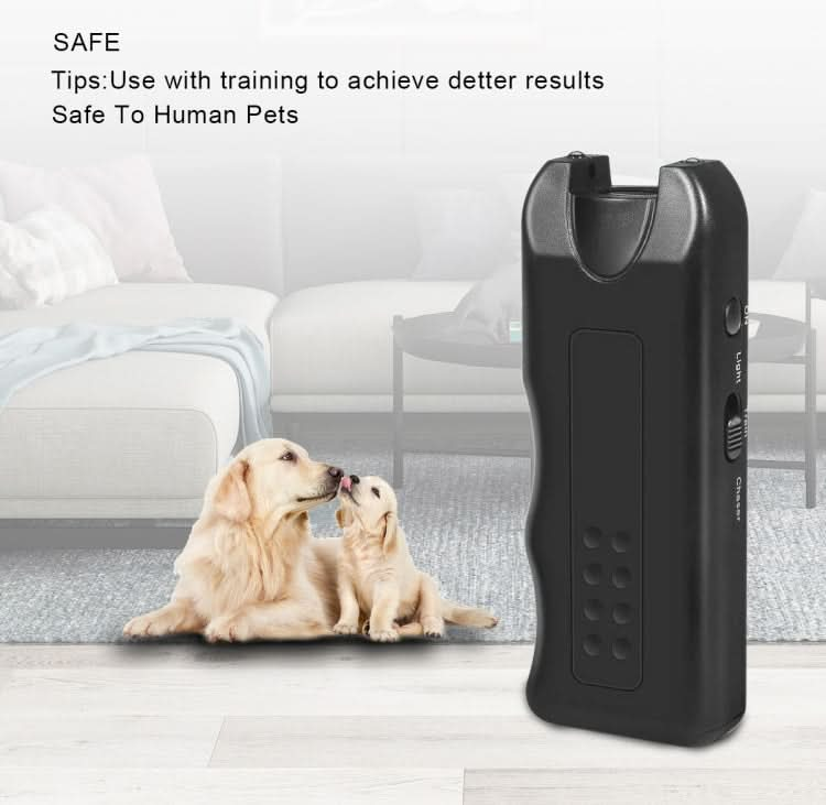 RC-521 Handheld Portable Ultrasonic Dog Repeller with LED Lights - Reluova