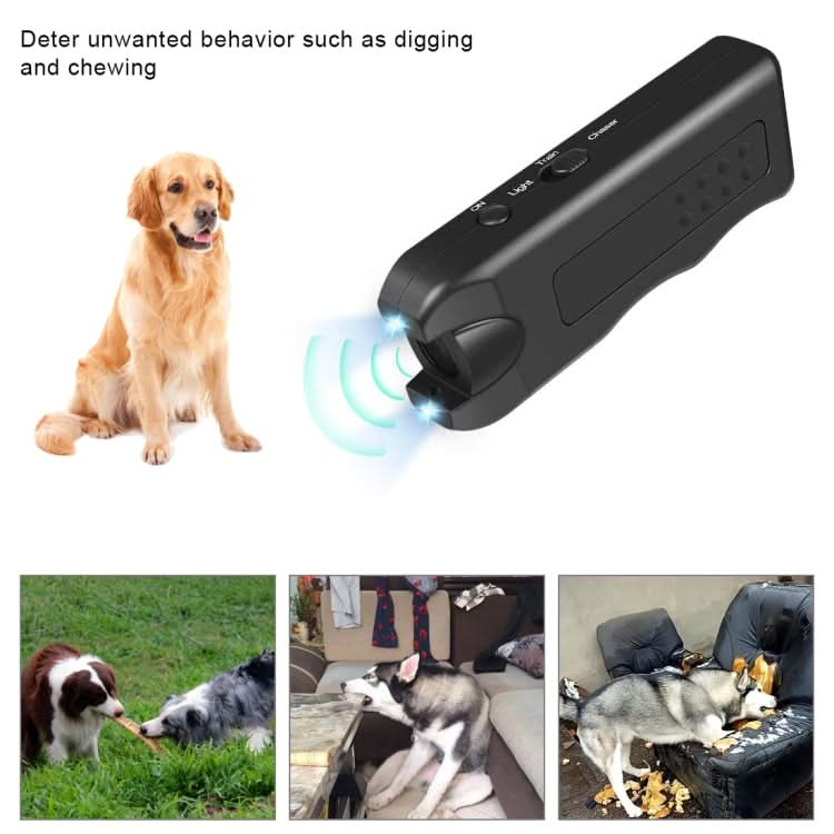 RC-521 Handheld Portable Ultrasonic Dog Repeller with LED Lights - Reluova