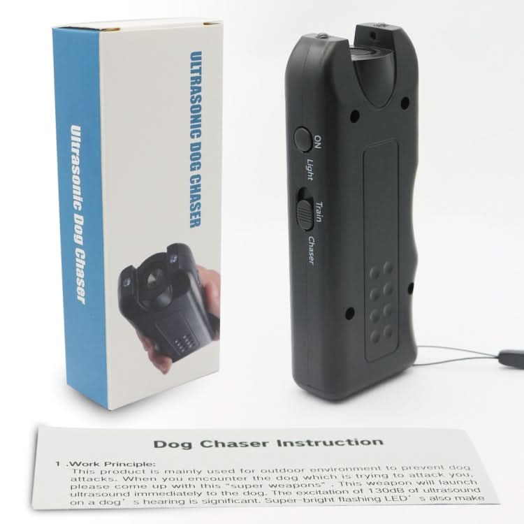 RC-521 Handheld Portable Ultrasonic Dog Repeller with LED Lights - Reluova