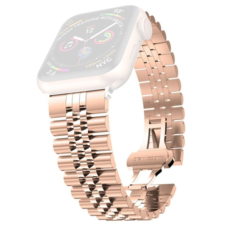 Women Five Beads Stainless Steel Replacement Watchband Width: 20mm  For Apple Watch Series