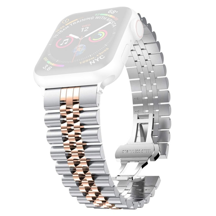 Women Five Beads Stainless Steel Replacement Watchband Width: 20mm  For Apple Watch Series