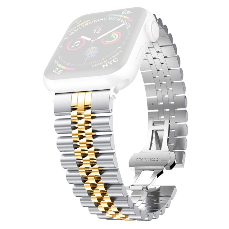 Women Five Beads Stainless Steel Replacement Watchband Width: 20mm  For Apple Watch Series