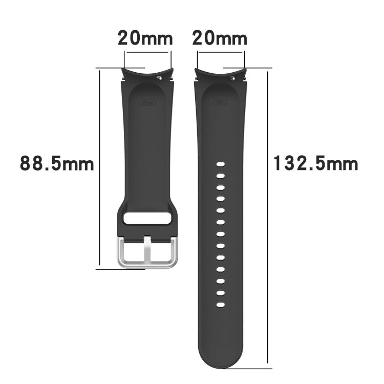 Silicone Silver Round Buckle Replacement Strap Watchband