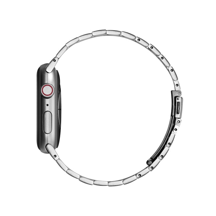 Ultra-thin Three-bead Metal Replacement Strap Watchband For Apple Watch Series