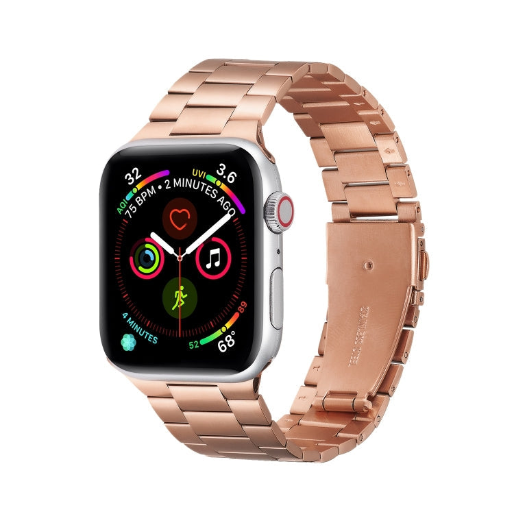 Ultra-thin Three-bead Metal Replacement Strap Watchband For Apple Watch Series