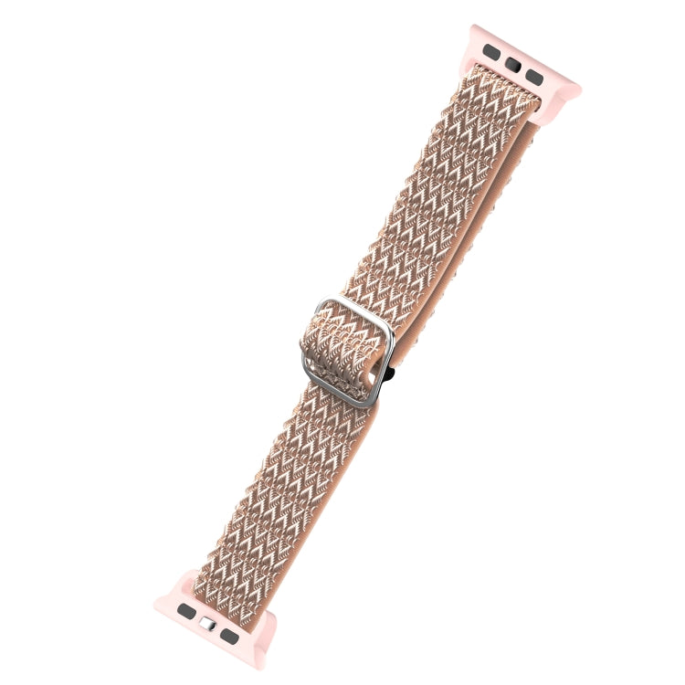 Adjustable Rhombic Texture Elastic Replacement Strap Watchband For Apple Watch Series