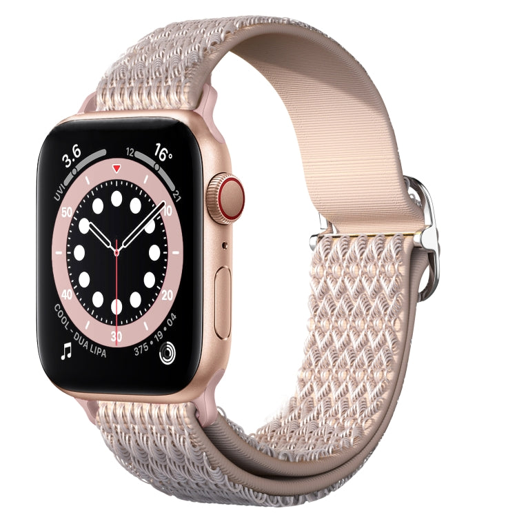 Adjustable Rhombic Texture Elastic Replacement Strap Watchband For Apple Watch Series