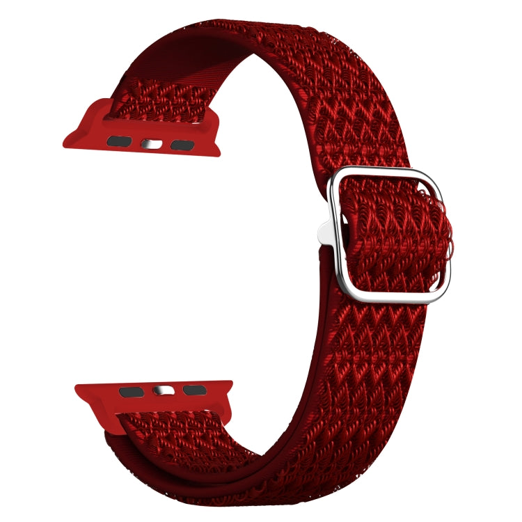 Adjustable Rhombic Texture Elastic Replacement Strap Watchband For Apple Watch Series