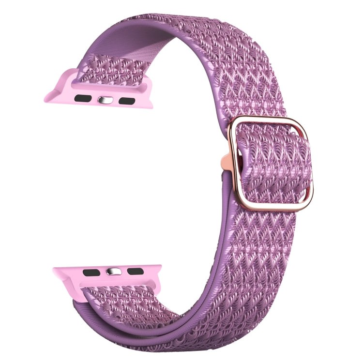 Adjustable Rhombic Texture Elastic Replacement Strap Watchband For Apple Watch Series