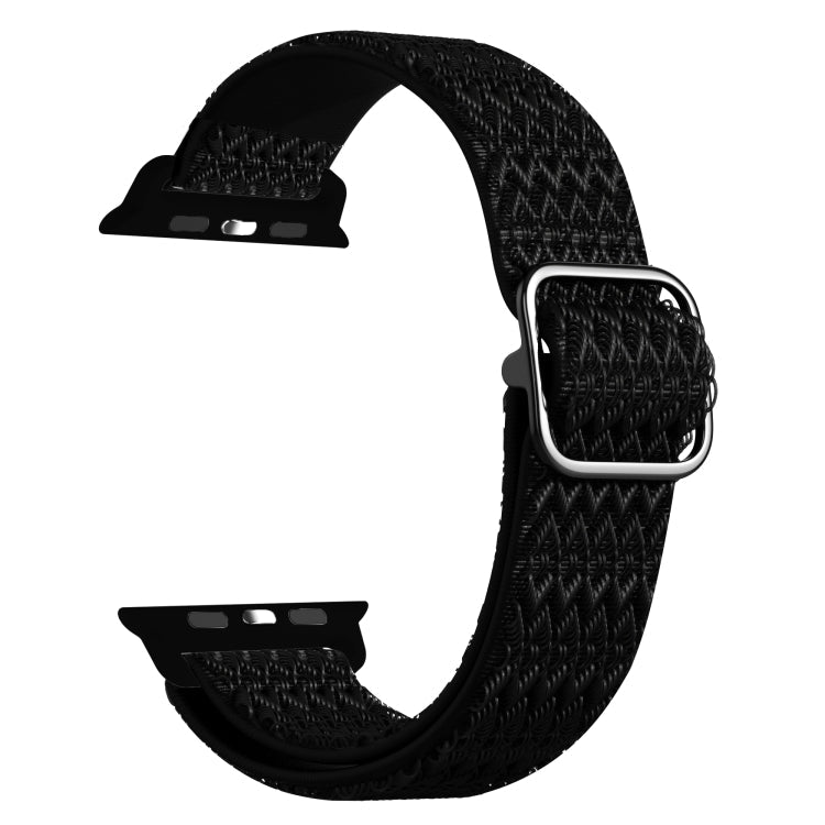 Adjustable Rhombic Texture Elastic Replacement Strap Watchband For Apple Watch Series