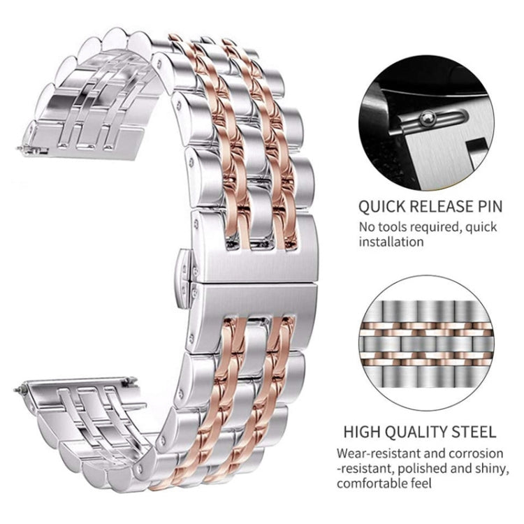 Seven-beads Steel Replacement Strap Watchband