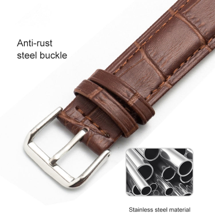 Two-layer Cowhide Leather Bamboo Joint Texture Replacement Strap Watchband, Series 2