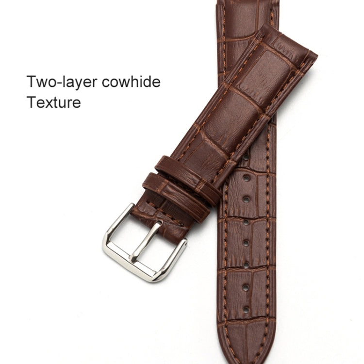 Two-layer Cowhide Leather Bamboo Joint Texture Replacement Strap Watchband, Series 1