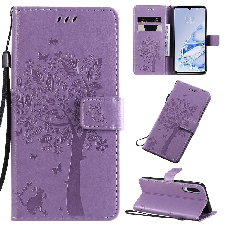 Tree & Cat Pattern Pressed Printing Horizontal Flip PU Leather Case with Holder & Card Slots & Wallet & Lanyard, Series 1 My Store