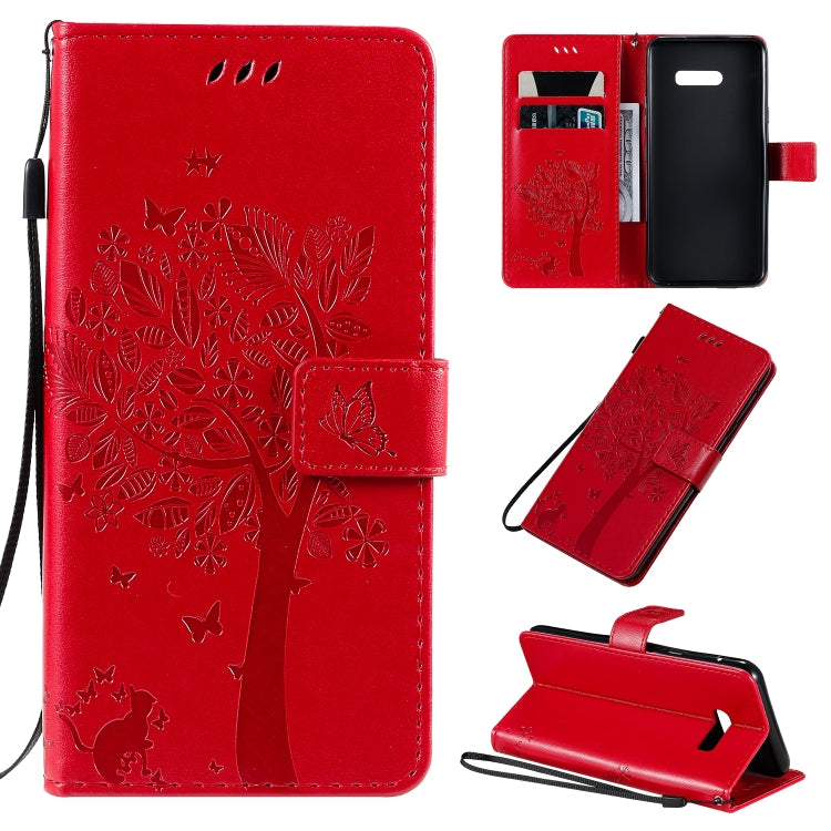 Tree & Cat Pattern Pressed Printing Horizontal Flip PU Leather Case with Holder & Card Slots & Wallet & Lanyard, Series 2 My Store