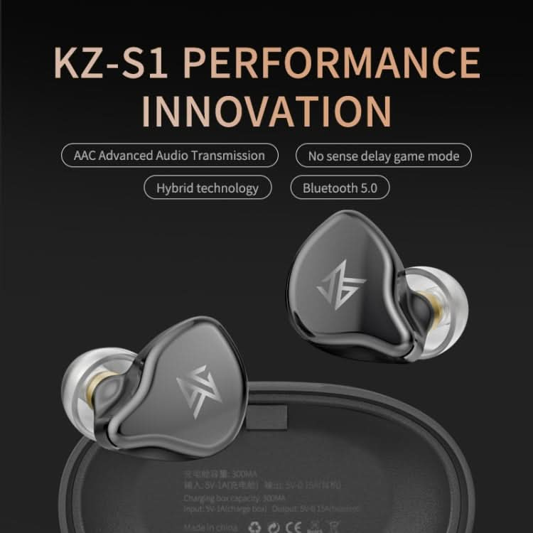 KZ S1 1DD+1BA Hybrid Technology Wireless Bluetooth 5.0 Stereo In-ear Sports Headset with Microphone