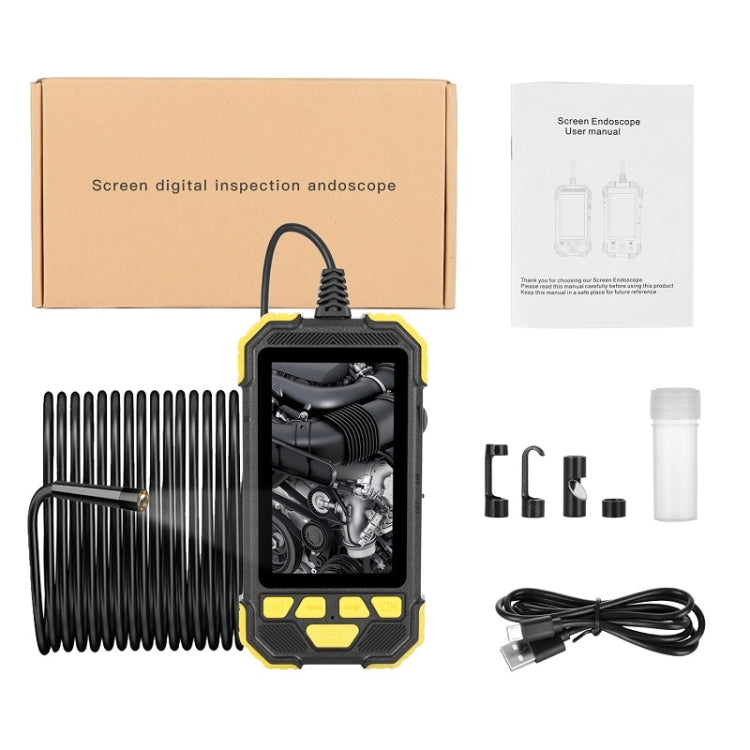 Y19 8mm Dual Lens Hand-held Hard-wire Endoscope with 4.3-inch IPS Color LCD Screen