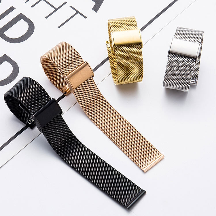 304 Stainless Steel Single Buckle Replacement Strap Watchband-Reluova