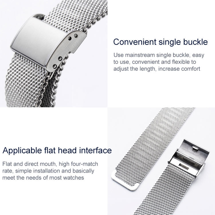 304 Stainless Steel Single Buckle Replacement Strap Watchband-Reluova