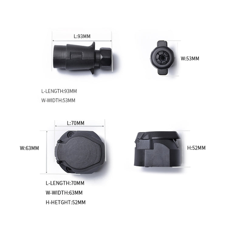 12V 7-pin Plastic Trailer Connector Socket + Plug EU