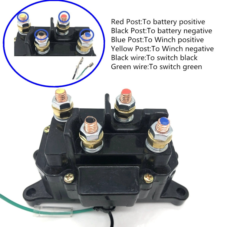 12V 250A  ATV Electric Winch Relay Heavy Duty Solenoid Contactor with Switch