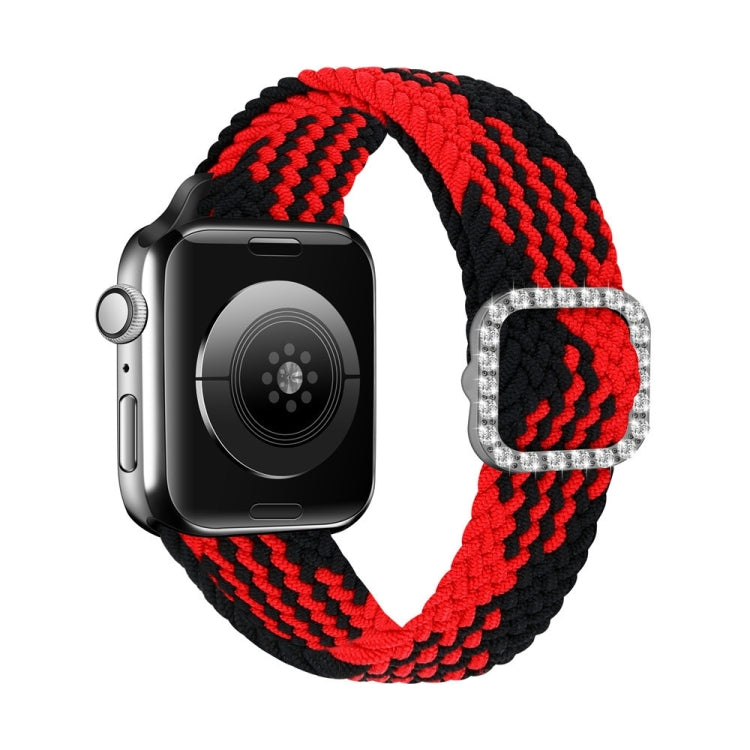 Adjustable Nylon Braided Elasticity Diamond Buckle Replacement Strap Watchband For Apple Watch Series, Series 1