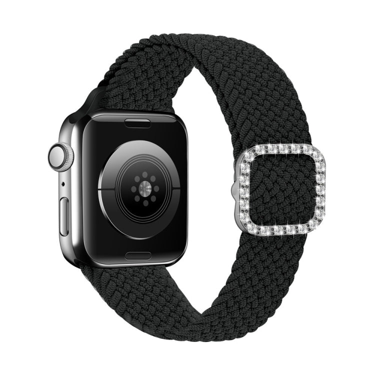 Adjustable Nylon Braided Elasticity Diamond Buckle Replacement Strap Watchband For Apple Watch Series, Series 1