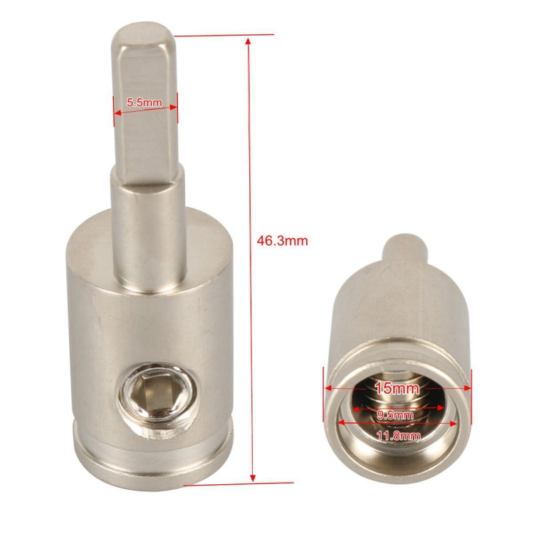 A5678 2 PCS Car Small Size Nickel-plated Brass 4GA to 8GA Audio Terminal Block