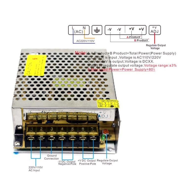 LED Regulated Switching Power Supply, Size: 129 x 99 x 40mm My Store