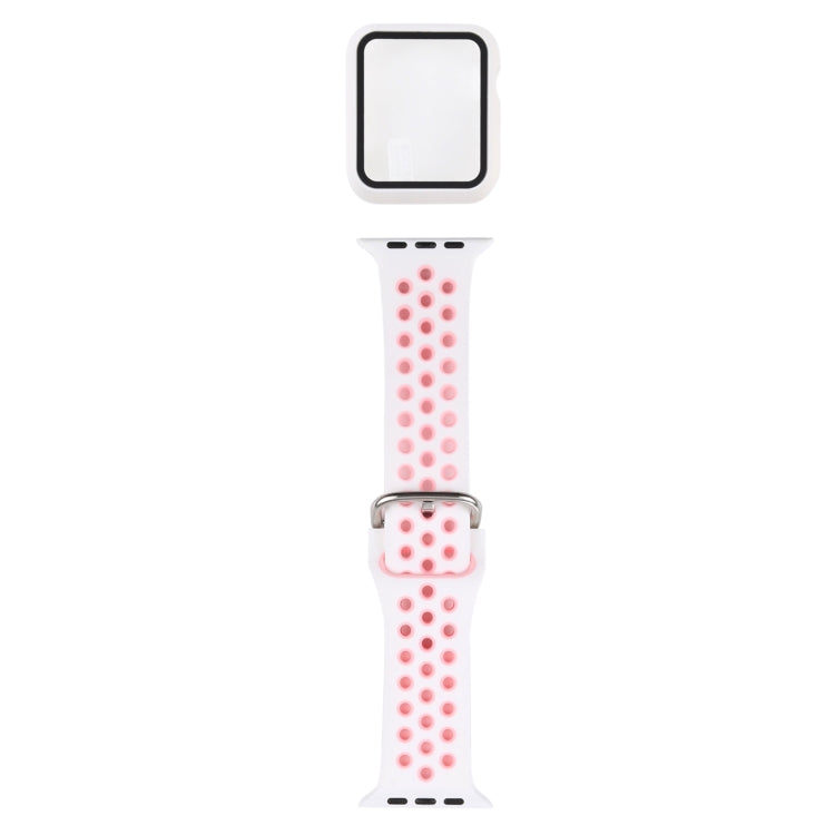 Silicone Replacement Strap Watchband + Protective Case with Screen Protector Set For Apple Watch Series, Series 2