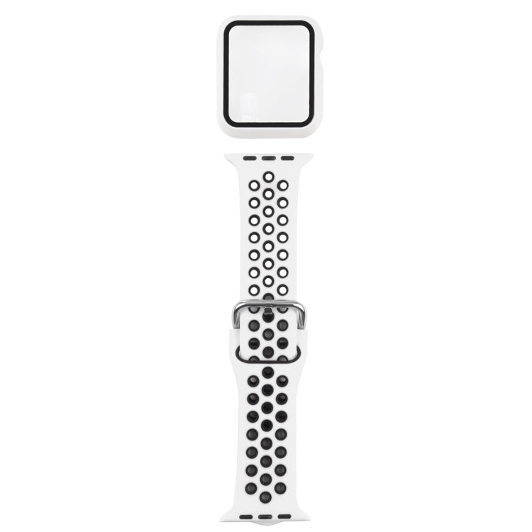 Silicone Replacement Strap Watchband + Protective Case with Screen Protector Set For Apple Watch Series, Series 3