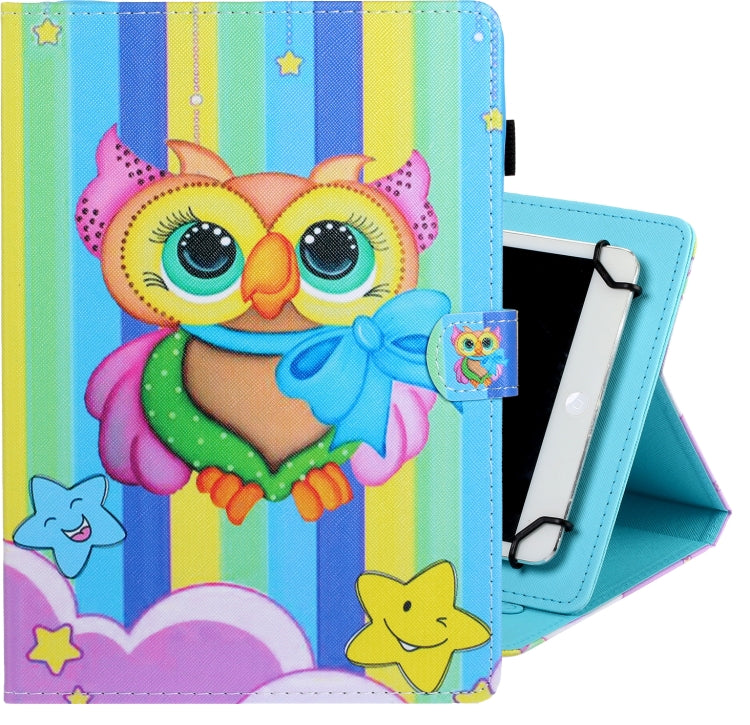 Universal Colored Drawing Horizontal Flip PU Leather Case with Holder & Card Slot My Store