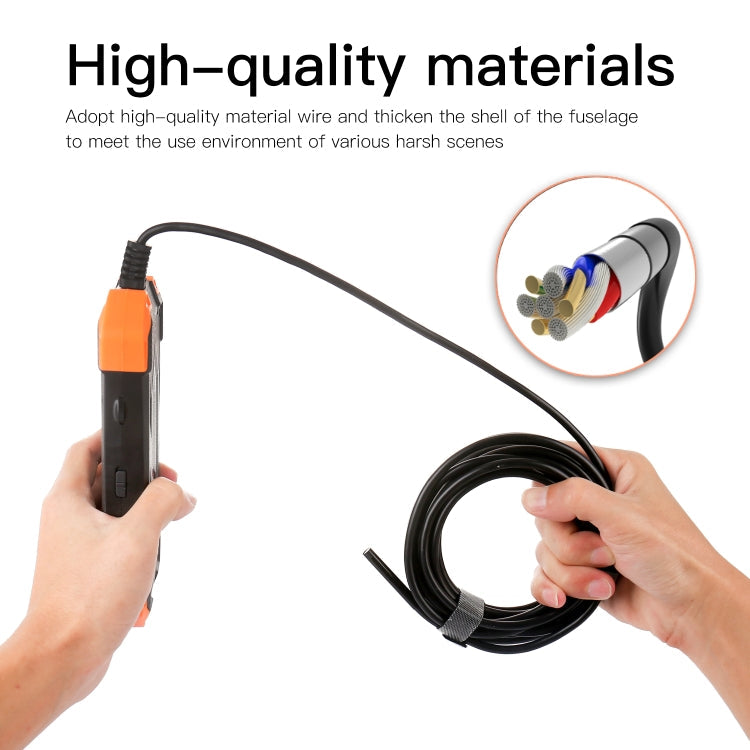 T20 4.3 inch IPS Color Screen 7.9mm Dual Cameras Waterproof Hard Cable Digital Endoscope Reluova