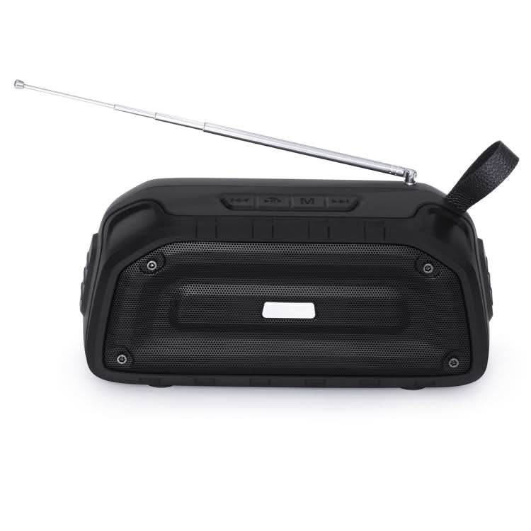 New Rixing NR-906FM TWS Waterproof Bluetooth Speaker Support Hands-free Call / FM with Handle & Antenna